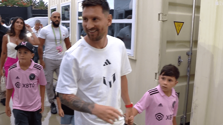 Lionel Messi fue humillado por su hijo durante su presentación en el Inter de Miami.