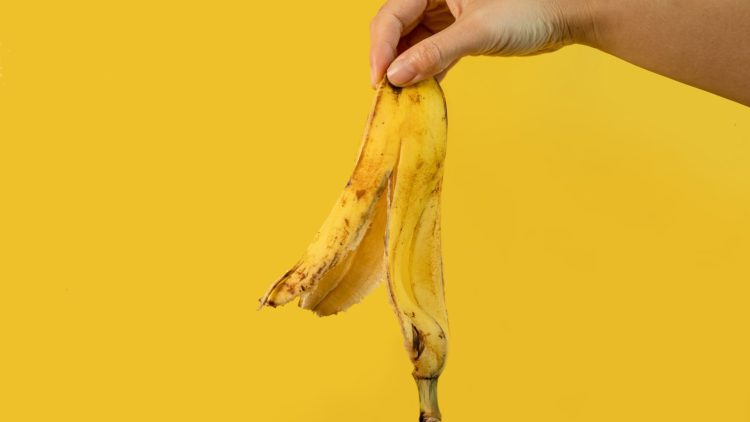 É por isso que se deve usar uma casca de banana na mão