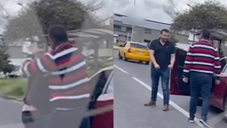 Pelea a puñetazos: automovilistas se pelearon en plena calle en Bogotá