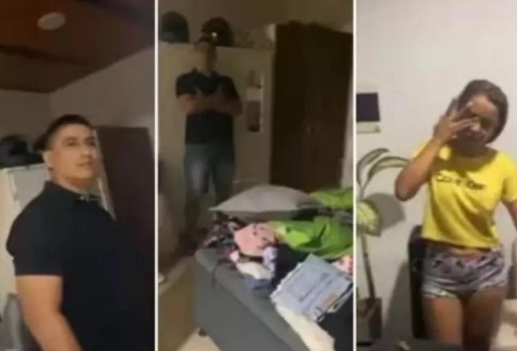 El vídeo de un agente de policía enfrentándose a su colega tras encontrarlo con su mujer se ha hecho viral en las redes sociales