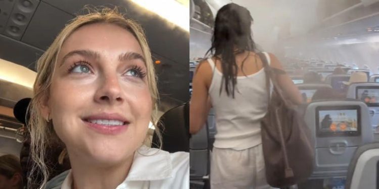 Um nevoeiro misterioso provocou “chuva” na cabina do avião da JetBlue, como mostra o vídeo no Tik Tok