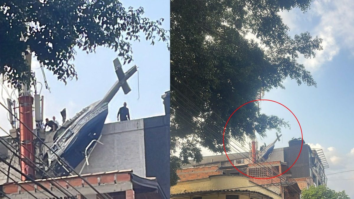 Video: Así fue el momento exacto en el que helicóptero se cayó en la comuna de Medellín ➤ Buzzday.info