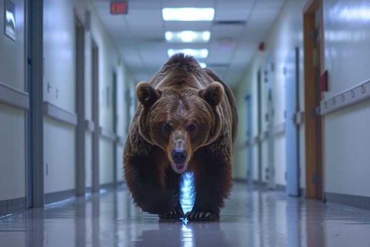 Un oso entra al hospital y la enfermera llora por lo que le trajo ➤ Buzzday.info