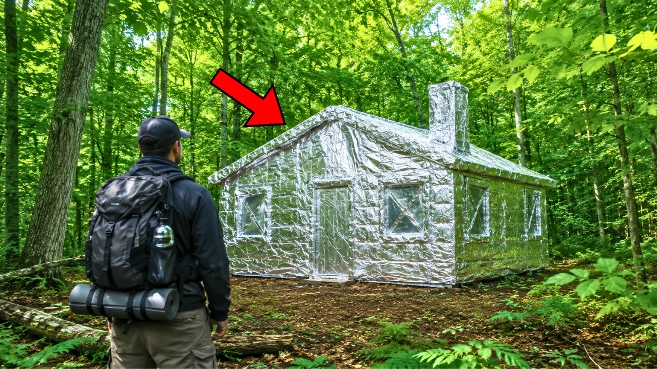 Unos excursionistas en los Apalaches descubrieron una extraña cabaña, completamente cubierta de papel de aluminio ➤ Buzzday.info