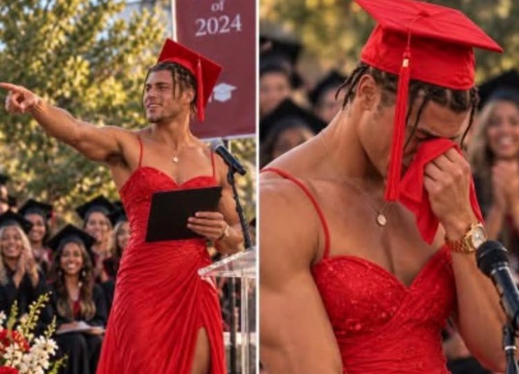 Por qué Ethan apareció en la graduación con un vestido rojo… y la historia detrás de ello